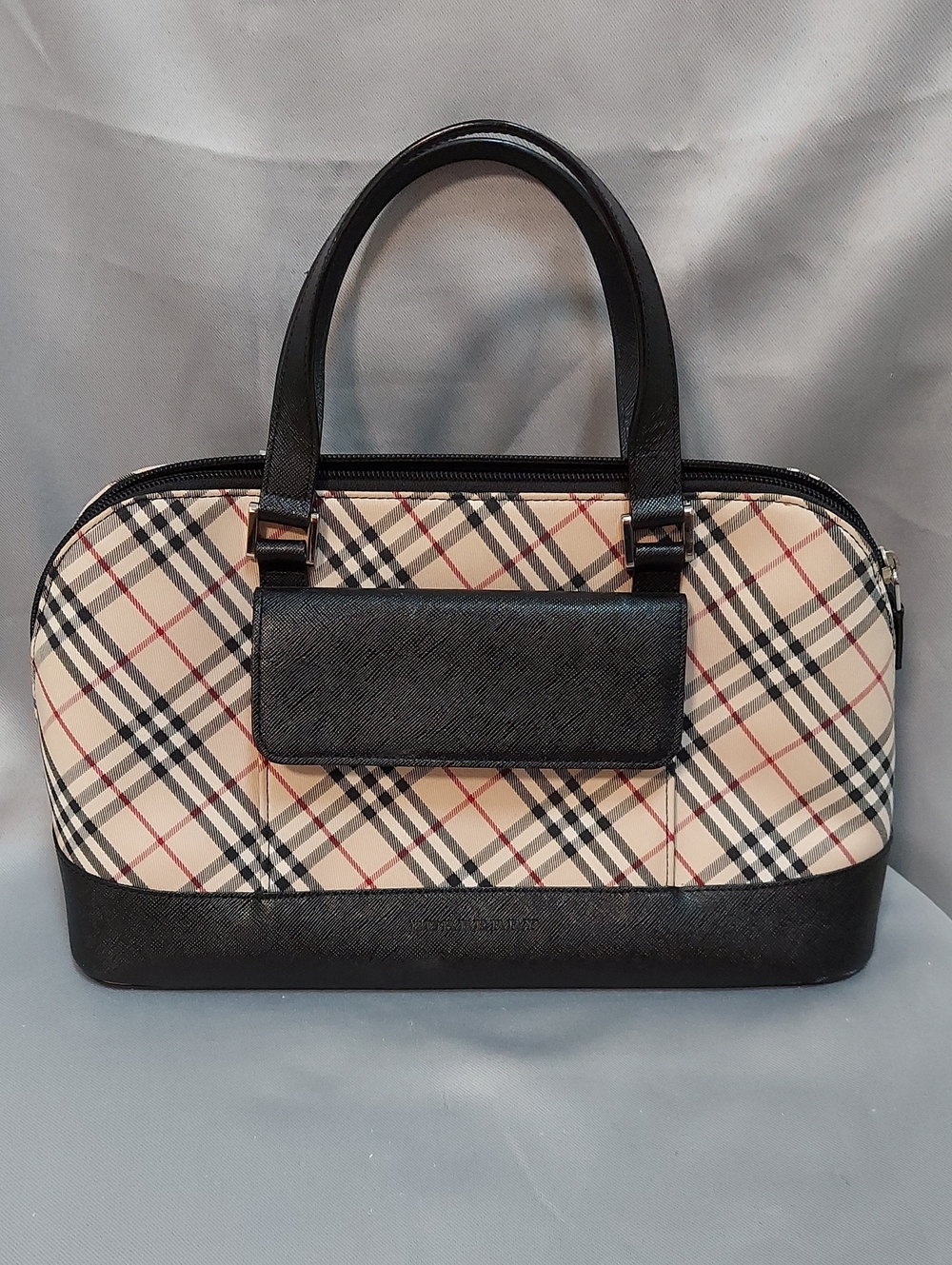 Burberry Satchel Bag, Double Handle, Nova Pattern, Pristine!